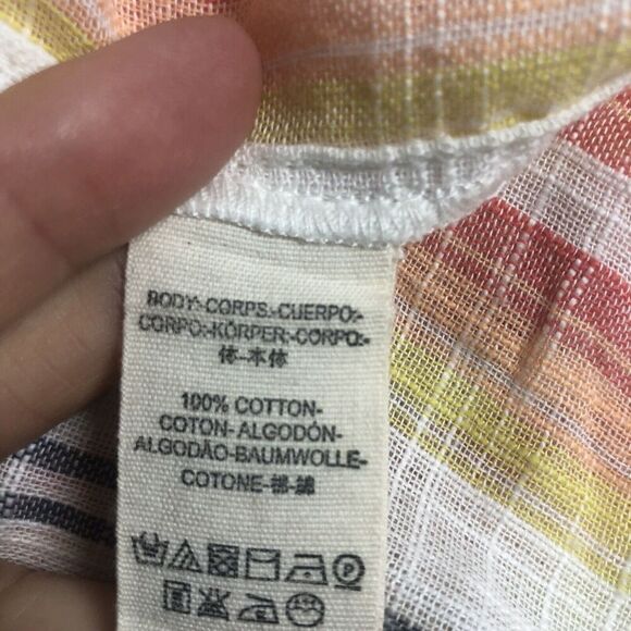 Free People Dress Womens S/P Striped Raw Hem Summer Nights Mini Babydoll New - Picture 13 of 14